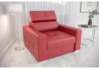 Poltrona Moderna Lounge Club Soggiorno Moderno Tessuto Rosso Mobili Creativi