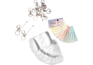 Kit Portachiavi Perline, Set Portachiavi Perline, Portachiavi Perline Argento, …