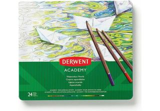 Derwent 2301942 Derwent Academy Watercolour Aquarellstifte Farbsortiert, 24 St.