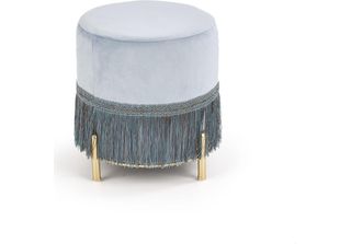Sgabello Halmar Cosby - Azzurro / Oro