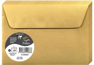 Pollen By Clairefontaine 50086C Pollen By Clairefontaine Briefumschlag C6, Oro