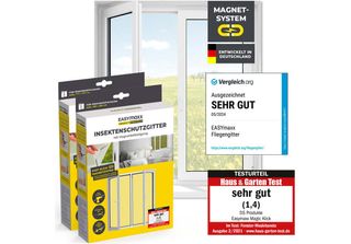 Easymaxx Insect Protect Set Di 2 Zanzariere Magnetiche, Fino A Max. 150X180 Cm