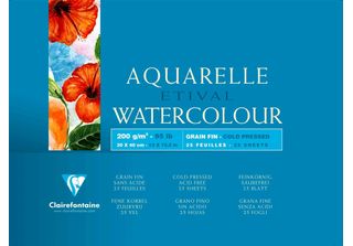Clairefontaine Aquablock Fkorn Eti 200G 30X40 25Bl