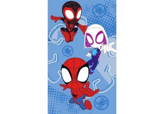 Asciugamano In Spugna Per Bambini Spidey Spider Power, Blu 30X50Cm
