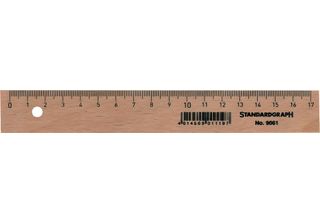 Standardgraph 1917 Holzlineal - 17 Cm
