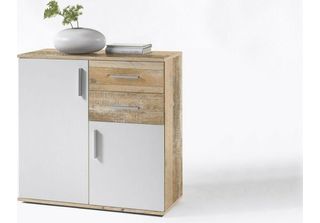 Cassettiera Charly-Bobby Old Style Light White Sideboard Mdf 2 Ante 2 Cassetti