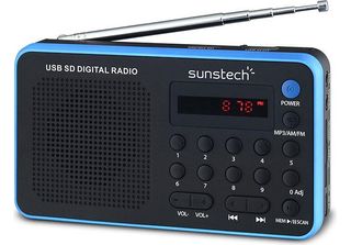 Sunstech RPDS32BL/ Radio Portatile Nera E Blu