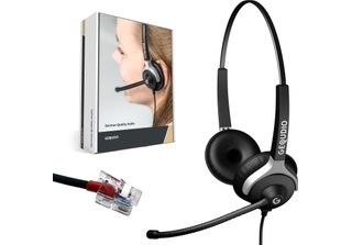 Gequdio WA9022 Gequdio Headset 2-Ohr FüR Yealink,Snom,Grandstream Mit Kabel