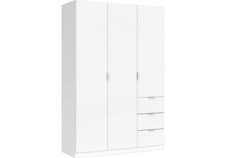 Dmora Guardaroba 3 Ante Ade 52X135 Cm Bianco, Appendiabiti 3 Ante