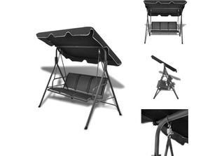 Vidaxl Altalena Hollywood Con Tetto Nero - Altalene Hollywood