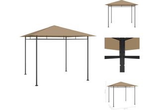 Vidaxl Pavillon 3X3X2,7 M Taupe 180 G/M² - Pavillons & Partyzelte