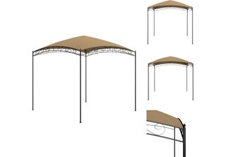 Vidaxl Pavillon 3X3X2,65 M Taupe 180 G/M² - Pavillons & Partyzelte