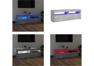 Mobile Tv Vidaxl Con Illuminazione Led Grigio Cemento 120X35X40 Cm - Mobile Tv …