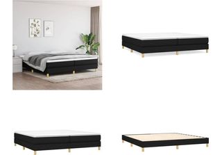 Vidaxl Letto Boxspring Nero 200X200 Cm In Tessuto - Letto Boxspring - Boxspring…