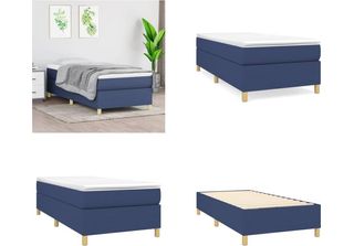 Vidaxl Letto Boxspring Blu 90X190 Cm In Tessuto - Letto Boxspring - Boxspringbe…
