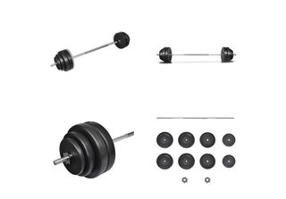 Vidaxl Barbell Con Set Di Pesi 60 Kg - Barbell - Barbell - Barbell Set - Barbel…