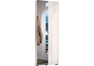 Dmora Armadio Multiuso 2 Ante Crisocolla 19X200H Cm Bianco Bianco Lucido, 2 Ant…