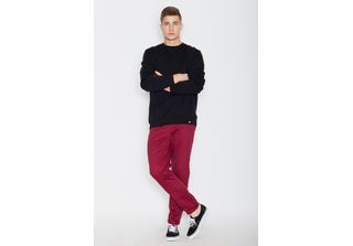 Visent Pantaloni Chino Uomo Ebang Bordeaux L