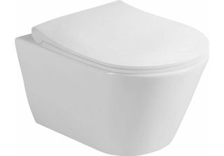 Sapho Ceramics - Toilette Sospesa Avva, Senza Bordo, Bianco 100314