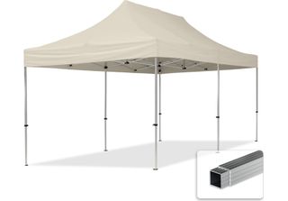 Toolport 3X6M Gazebo Pieghevole, Economy Alluminio, Crema