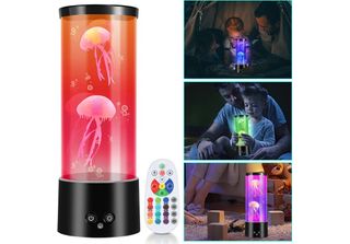 Jiubiaz Led Meduse Night Lights Decorative Rgb Mood Light Aquarium Lava Lamp Co…