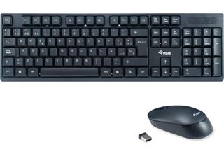 Equip 245221 Tastiera + Mouse Wireless Equip, Layout Spagnolo Nero