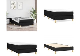 Vidaxl Letto Boxspring Nero 90X200 Cm In Tessuto - Letto Boxspring - Boxspringb…