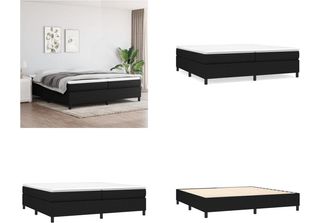 Vidaxl Letto Boxspring Nero 200X200 Cm In Tessuto - Letto Boxspring - Boxspring…