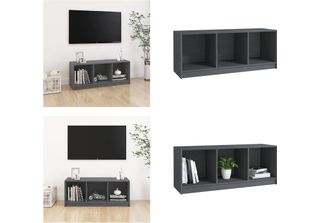 Vidaxl Mobile Tv Grigio 104X33X41 Cm In Legno Di Pino Massiccio - Mobile Tv - M…