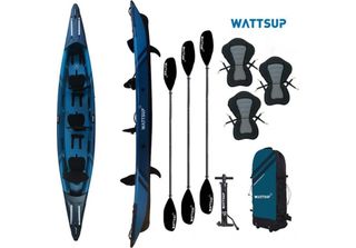 Wattsup Torpedo 3 Persone Kayak Set Gonfiabile Dropstitch Canoa Barca Kayak Pag…