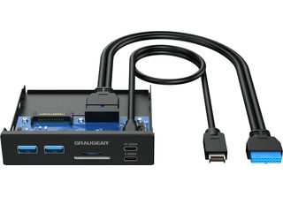 Graugear G-MP01CR Graugear Usb-Hub+Kartenleser Multi Front Panel, Type-C Usb Re…