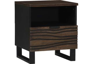 Syfax™ Armadio Da Notte Noce 40 X 33 X 46 Cm Legno Massello Di Acacia