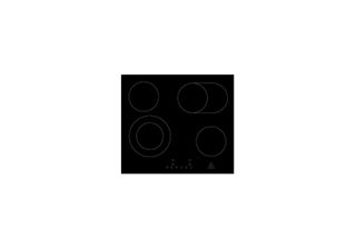 Piano Cottura In Vetroceramica Autosufficiente 4 Zone 60 Cm Zona Arrosto Zona A…