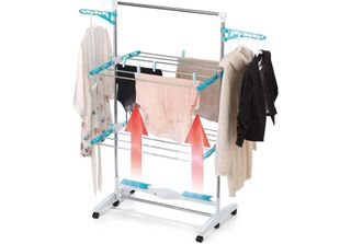 Easymaxx Stendibiancheria Elettrico 17W Bianco/Turchese