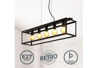 B.K.Licht I Lampada A Sospensione A 5 Fiamme A Gabbia I Portalampada E27 I Meta…