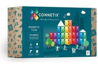Connetix Set Di Piastrelle Magnetiche Quadrate 18 Pezzi