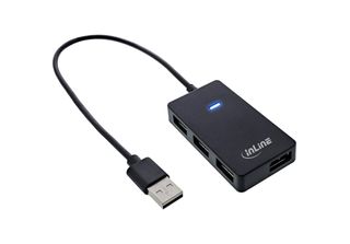 Inline® 33293I Hub Inline® Usb 2.0, 4 Porte, Nero, Cavo 30 Cm