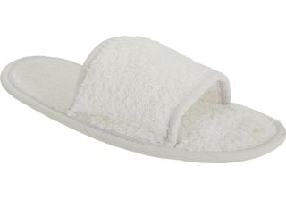 Pantofole Classiche Unisex In Spugna (Punta Aperta) RW1590 (41-44 Eu) (Bianco)