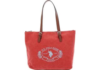 U.S. Polo Assn. Borsa Shopper Springfield Canvas Shopping Bag Peach Rosso