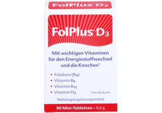 Folplus + Vitamina D3 Mini Compresse, 90 Compresse