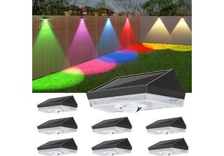 Ellasay Luci Solari Da Parete Giardino Esterno: 10 Modalità Di Colore Rgb Led G…