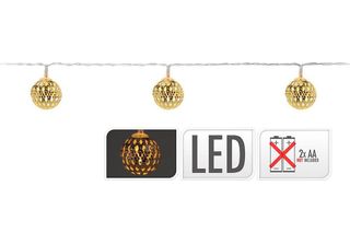 10 Led Festone Oro 1,3M