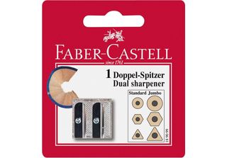Faber-Castell 189099 FABER-CASTELL Metalldoppelspitzer Blisterkarte