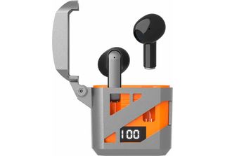 Eko, Cuffie Bluetooth 5.3 Tws Enc Modello Optimus Con Display A Led, Arancione