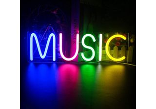 Usb Led Neon Wall Light, Musica Neon Sign Night Lights Neon Light Neon Sign Per…
