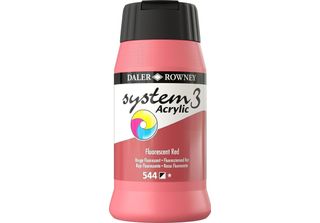 Daler Rowney System3 Vernice Acrilica Rosso Fluorescente 500 Ml 1 Pz