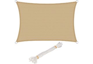 Text: Woltu 4X6M Hdpe Uv Sun Shade Sail Terrace Garden Sand Gzs1188Sd19