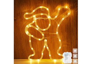 Led Finestra Decorazione Natale Padre Natale Illuminato Appeso Finestre Luci Ba…