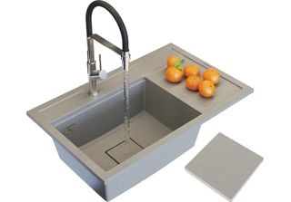 Granitan | Lavello In Granito Rendo - Beige - Design Moderno - Incasso Con Sgoc…