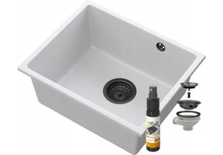 Manado Bianco Lavabo Sottopiano Nero 50